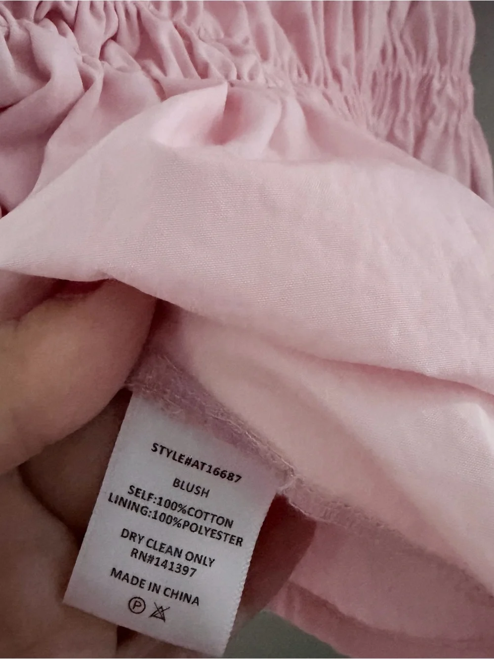 ASTR The Label Blush Pink Smocked Puff Sleeve Top Size L
